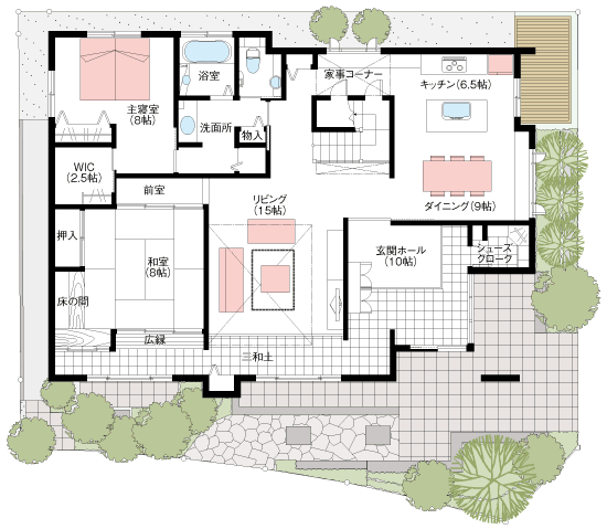 上質のくつろぎを実現する住まい。間取り